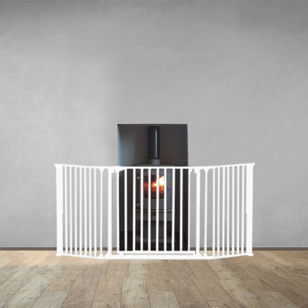 (White) 49cm + 90gate + 49cm/Total 188cm : 3 Panel Fireguard (Medium)