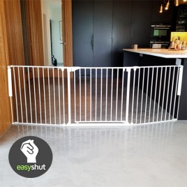 3-Panel easyshut XL baby gates ( 90 - 270 cm +) (White)