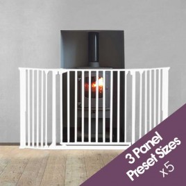 3 Panel Fireguard (White)