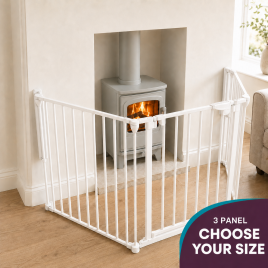 3 Panel Fireguard (White)