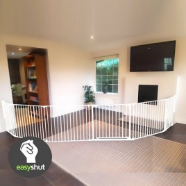 5-panel easyshut XL baby gate ( 90 - 450 cm +) (White)
