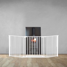 (White) 70cm + 90gate + 70cm/Total 230cm : 3 Panel Fireguard (Large)